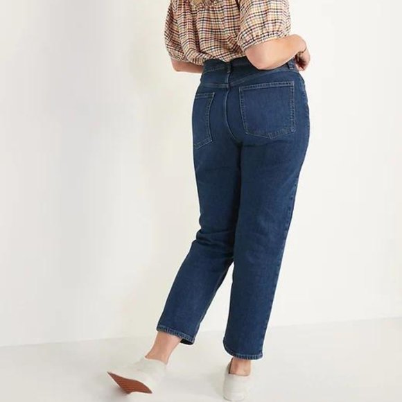 Old Navy Extra High-Waisted Sky-Hi Straight Button-Fly Jeans for Women New - Picture 9 of 12